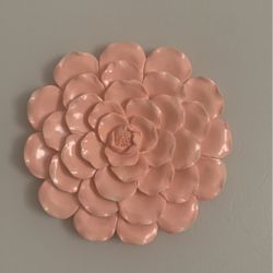 Set Of 2 Ceramic Rose Decor 3D