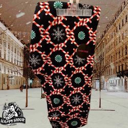 Womens Fleece Lined Christmas Leggings Polyester No Boundaries New High Rise