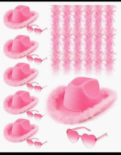 18 Pcs Cowgirl Hat Boa Cowboy Hat Feather