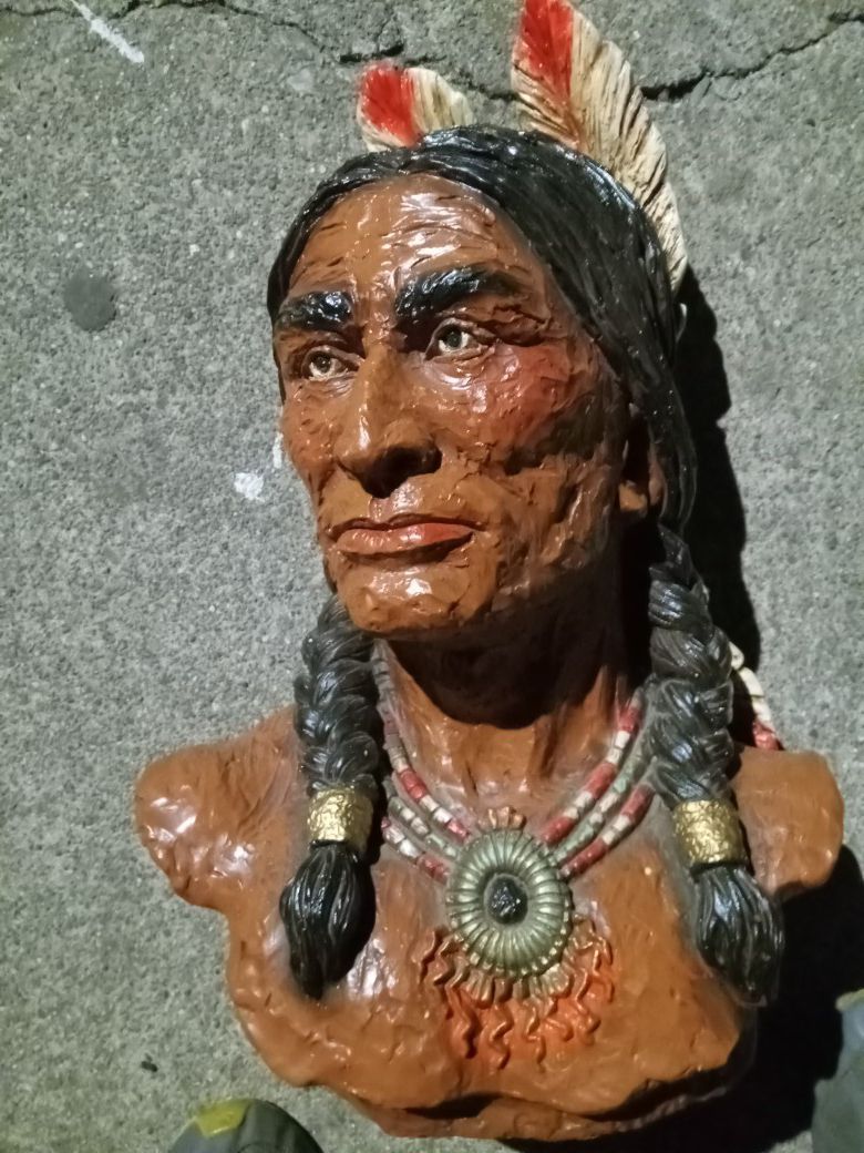 Native American Statue Head