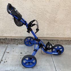 CLICGEAR ‘Model 3.5+’ Blue Foldable Golf Push Cart