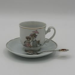 Vintage Beatrix Potter Inspired Mini Cup And Saucer