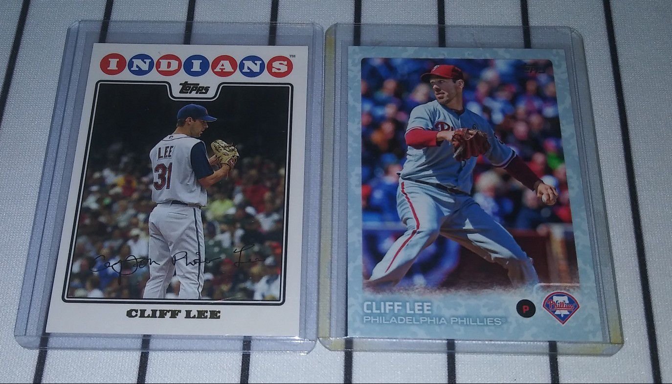 Topps Cleveland Indians & Philadelphia Phillies Cliff Lee Cards