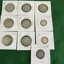Lot Of 10 Old US Coins
