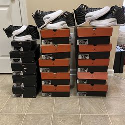 BRAND NEW JORDAN 12 “PLAYOFF” FOR SALE!!! MEN’s SIZES 8, 8.5, 9, 10, 10.5, 11, 11.5, 12, & 13 $280  GS SIZES 4.5 $185, 7 $200.  PS SIZE 3y $110 TD SIZ