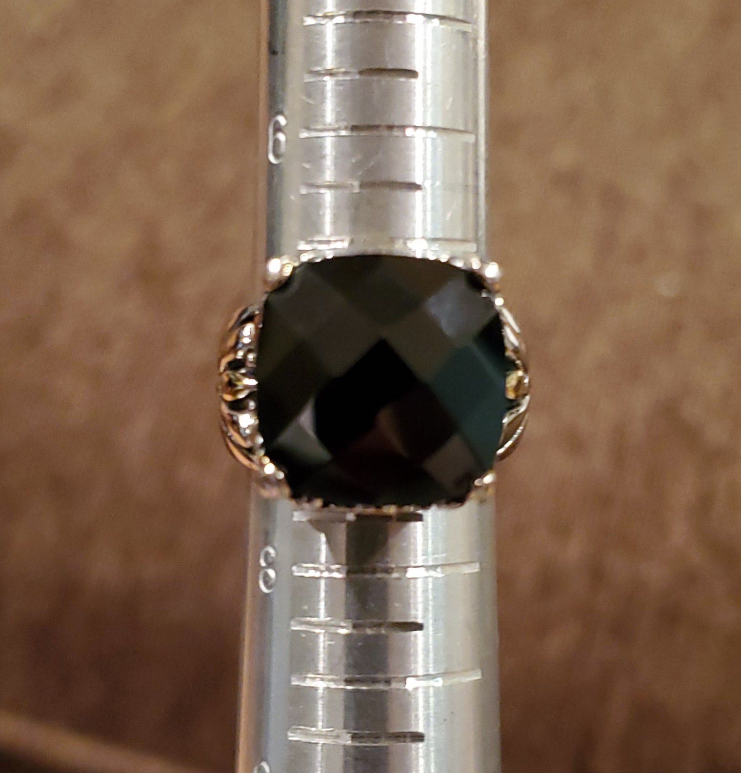 Genuine Black Sapphire Ring Size 7
