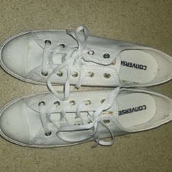 White Leather Converse