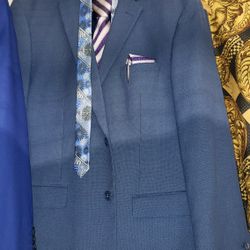 Navy Blue 3-Piece Suit with Coordinated Accessories – 2XL