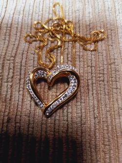 St.Silver Vermeil Necklace & SS Vermeil Pendant