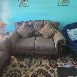 Coffee Table One End TableAnd Two Couches