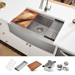 RUVATI VERONA SINGLE BOWL WORKSTATION KITCHEN SINK RVH9200