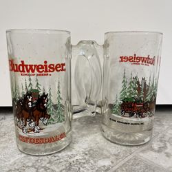Budweiser Clydesdale beer mugs