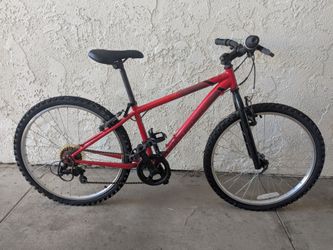 Red Kids Mountain Bike with Knobby Tires