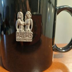  Rare PALMS Maloof Casino Resort Las Vegas Mug Metal Emblem Souvenir
