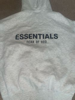 Light oatmeal essentials hoodie xs