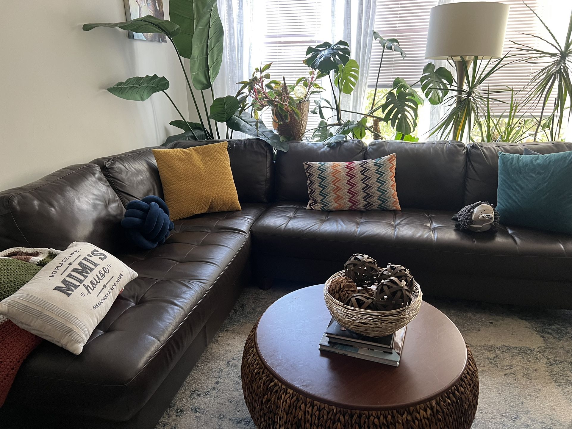 Chocolate Leather Sofa