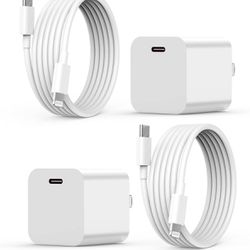 iPhone Fast Charger,2-Pack MFi Certified Type C Block Fast Charging Wall Plug with 10 Foot Long USB C to Lightning Cable Cord Compatible with iPhone 1