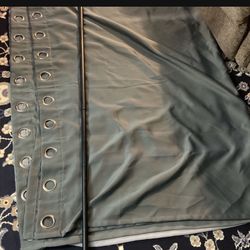 Two 60" X 82" Heavy Duty Gray Curtains 