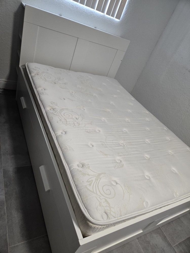 Full Size Bed Frame With Side Draws 