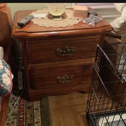 Solid Oak Nightstand 