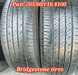 Pair of 2 bridgestone tires 205/60/r16 ‼️ free instalation and balance ‼️