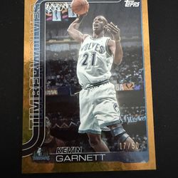 2025-26 Topps - Kevin Garnett #254 Gold /2025 /#17/50 Mint Rare!!!!