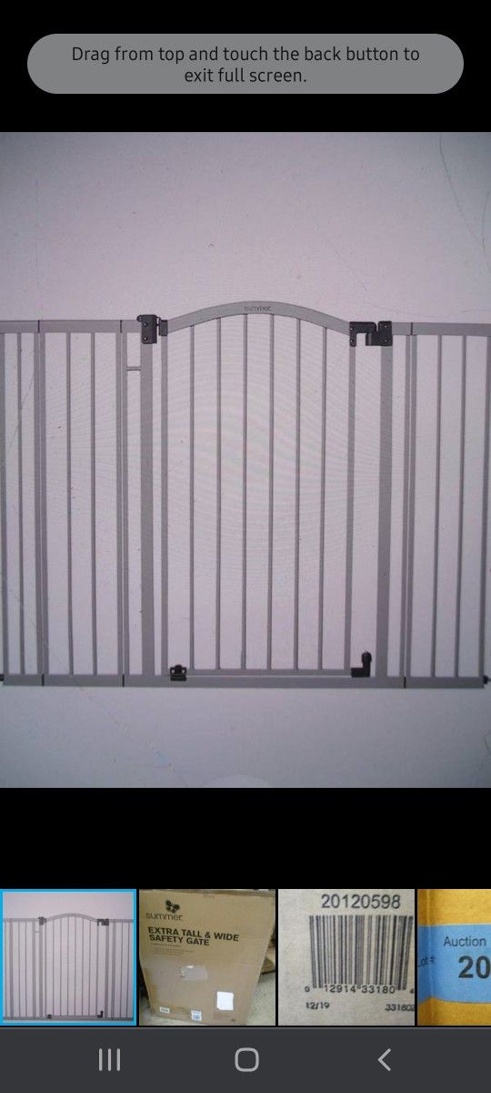 SUMMER INFANT EXTRA TALL AND EXTRA WIDE SAFETY GATE, 53 IN