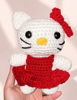 Handmade Hello Kitty Crochet Plushie