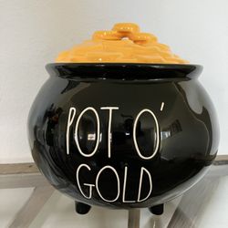 Rae Dunn St Patrick’s Day Pot O’ Gold Cookie Jar