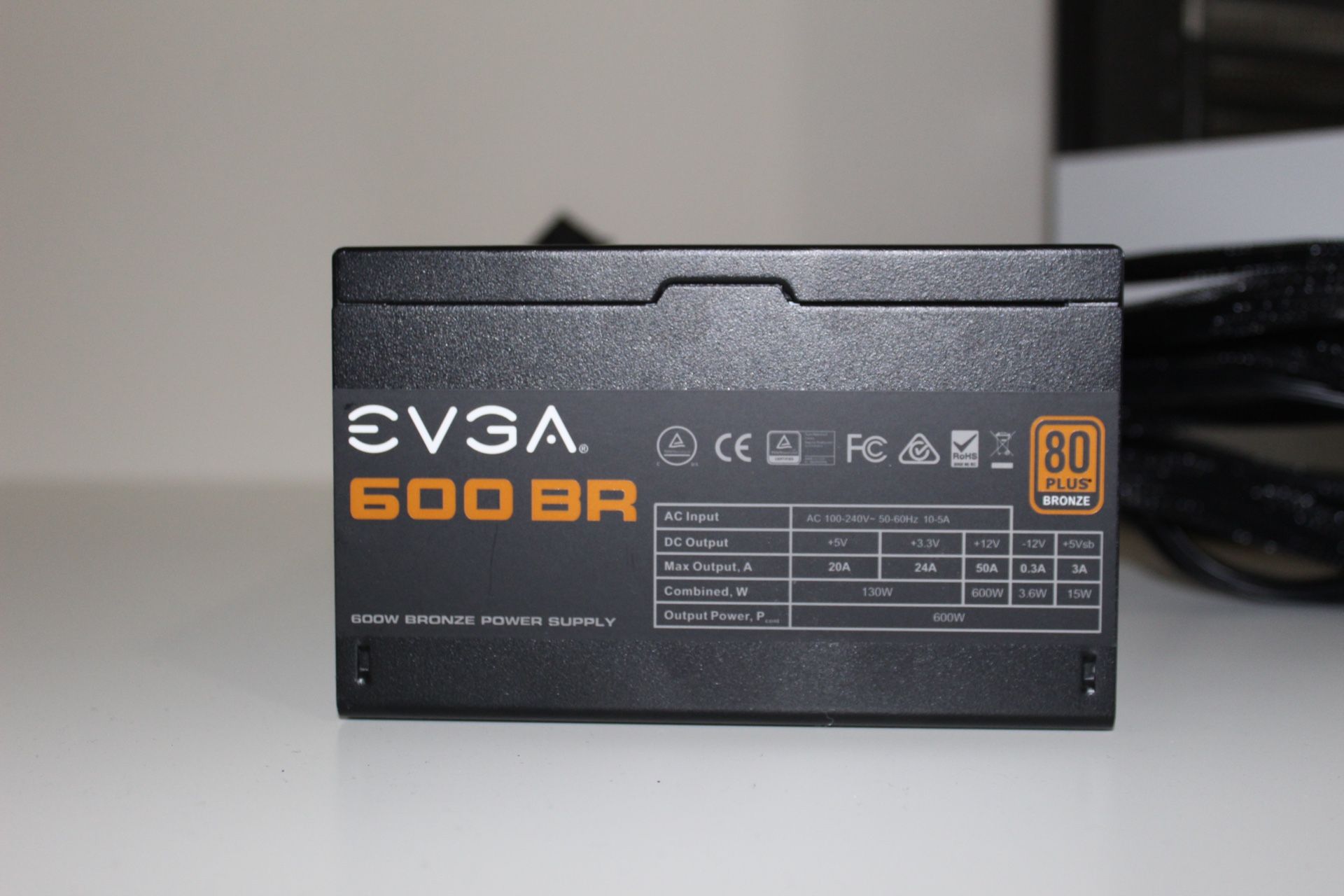 EVGA 80+ Bronze 600W power supply (PC)