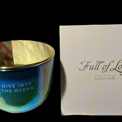Full of Love Scented Candle 7.5 oz.  “Dive Into The Ocean”              