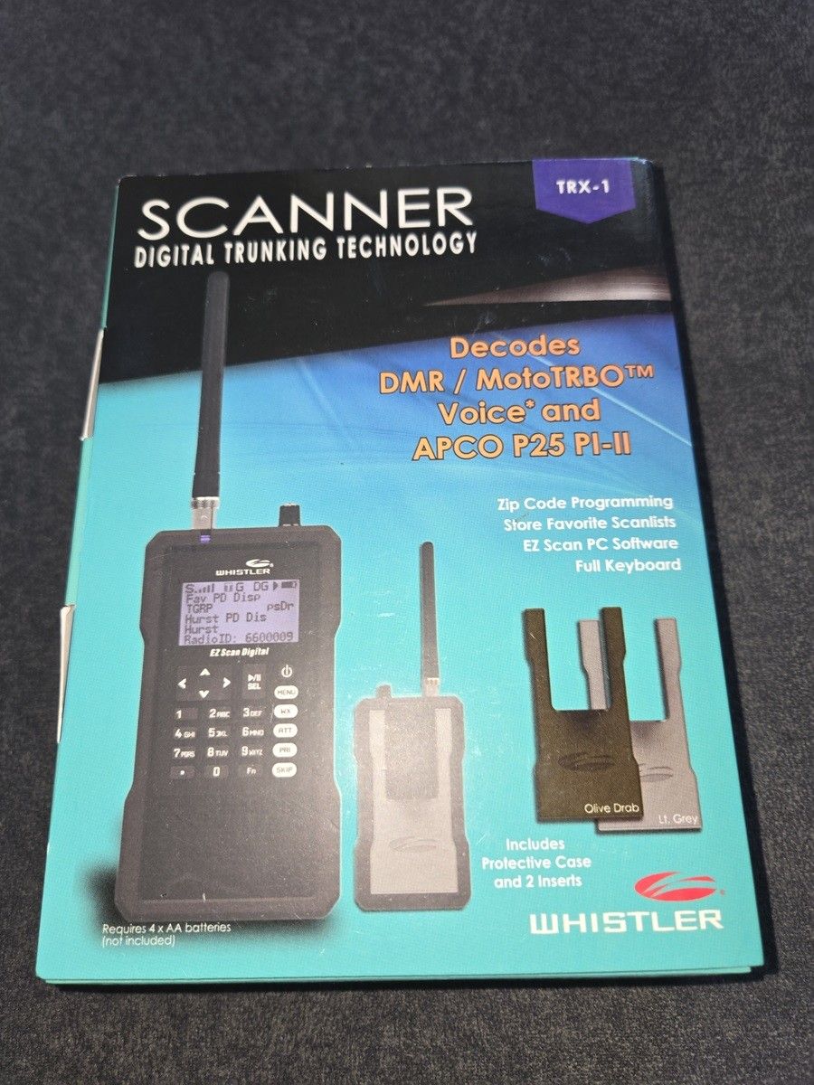 Whistler TRX-1 Digital Police Scanner With DMR & NXDN + Full LAPD frequencies