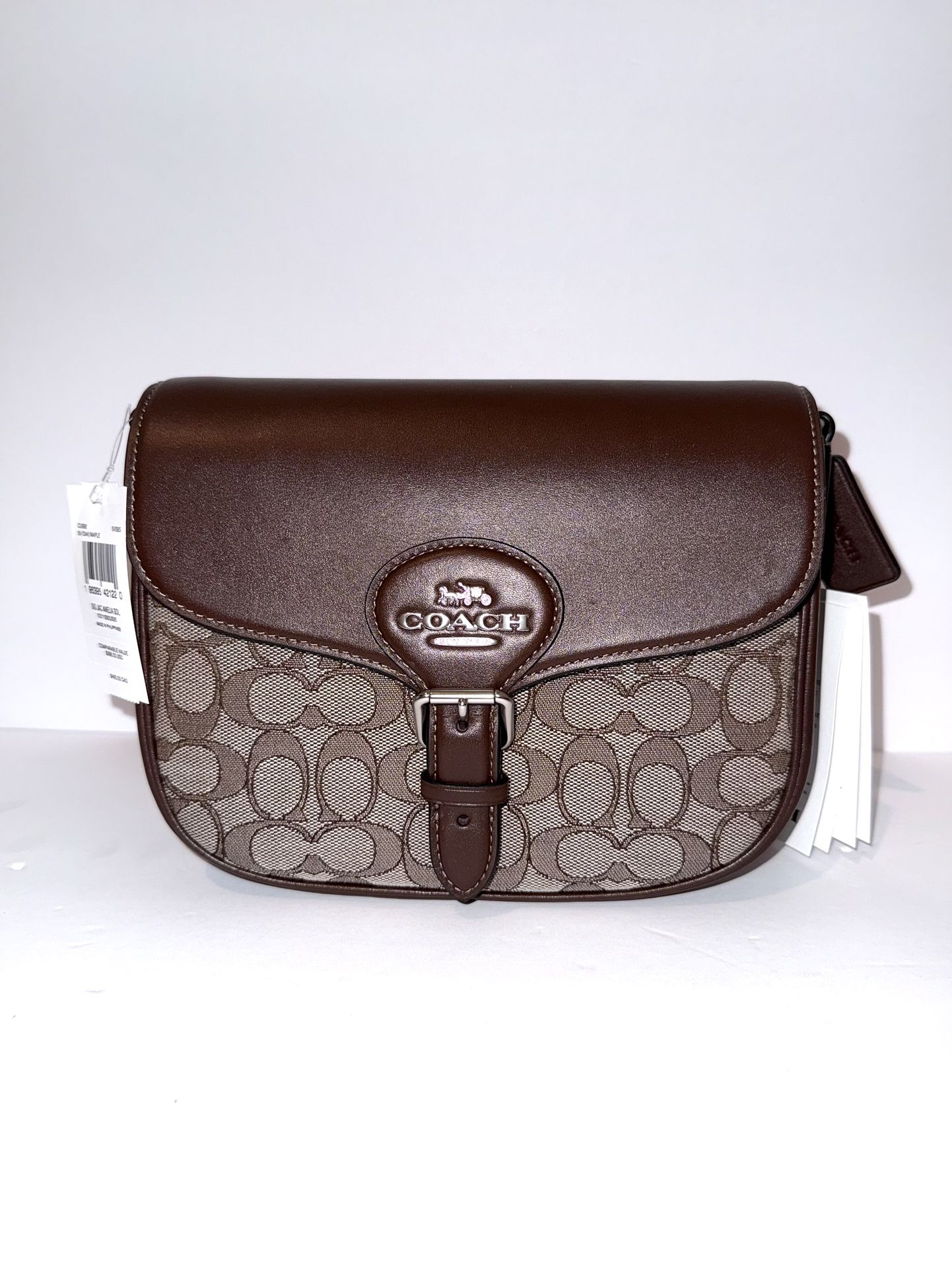 Coach Women’s Amelia Saddle Bag Signature Jacquard Brand New