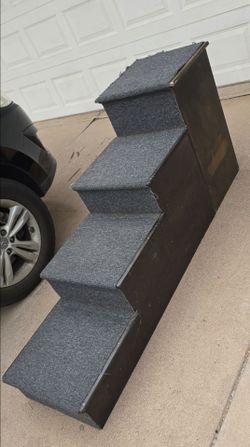 Sturdy Wooden 4-Step Stairs Pet Steps, RV, Tiny House, Loft