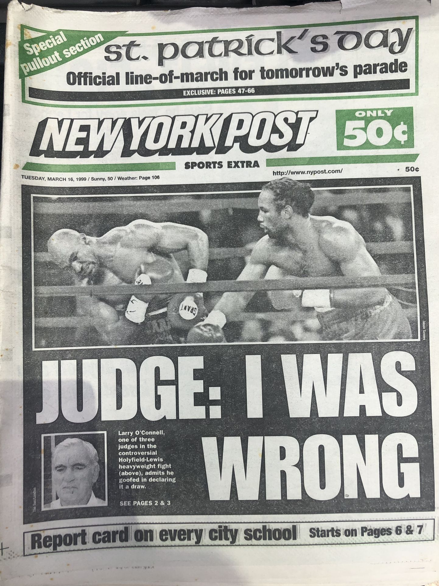 New York Post Newspaper March 16,1999 St Pats Day-Great-Advertising & Stories GC