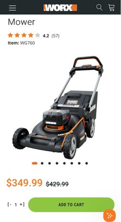 Worx lawnmower WG743 21inch
