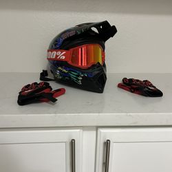 Bike/Ebike Helmet Gloves And Goggles 