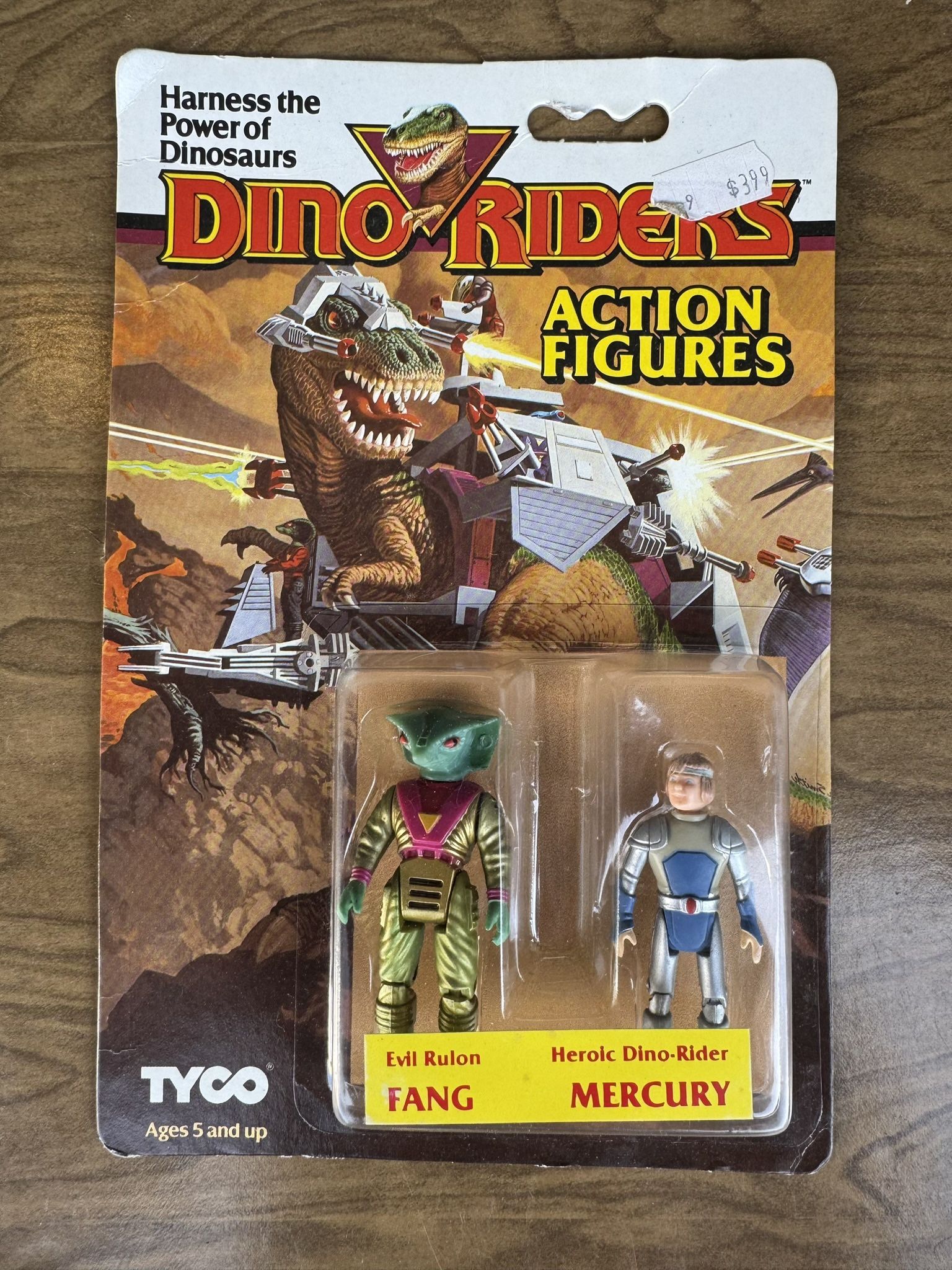 1987 Vintage Dino Riders Fang Mercury *Sealed, Rare, New*