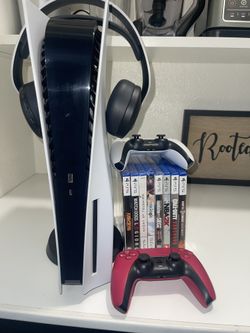 PS5(GAMES/2CONTROLLERS/3D PULSE HEADSET