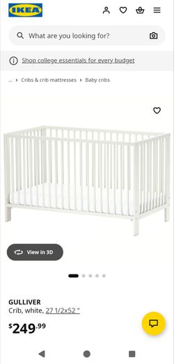 Crib and mattress with waterproof cover