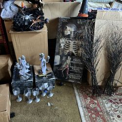 Boxes of Halloween Stuff