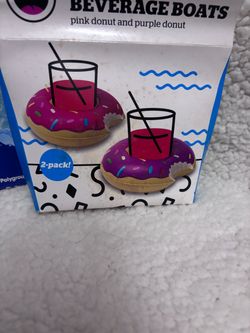 Donut Inflatable Beverage Boats 2-Pack