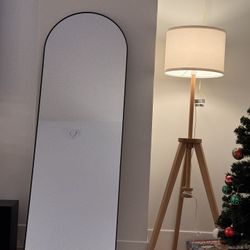 Mirror and Floor lamp For Sale 