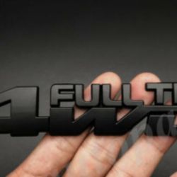 Metal Black 4WD FULL TIME 4X4 Car Fender Trunk Emblem Badge Decals Sticker