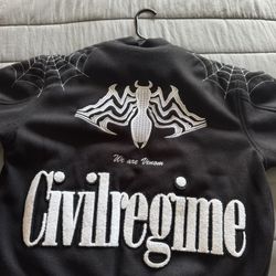 MARVEL Venom Civil regime Varsity Bomber Jacket Brand New 