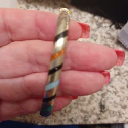 Heavy Sterling Silver Gemstone Bracelet