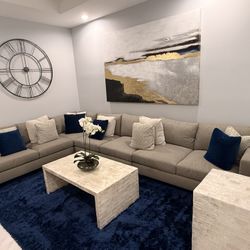 Bernhardt Luxury Grey sectional 