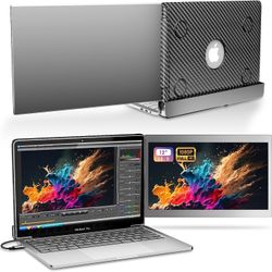 Laptop Screen Extender, Portable Monitor for Laptop, 12"" 1080P HD IPS Dual Monitor Extender with Built-in Type-C/Speakers/Scroll Setting for Windows