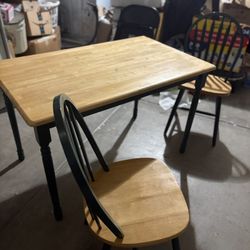 Wooden Table W/ 4 Chairs 
