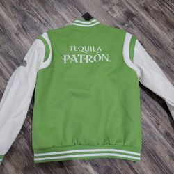 Tequila Patrón Varsity Jacket Faux Leather Sleeves Men’s XL New With Tags